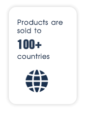 sales over 90 countries